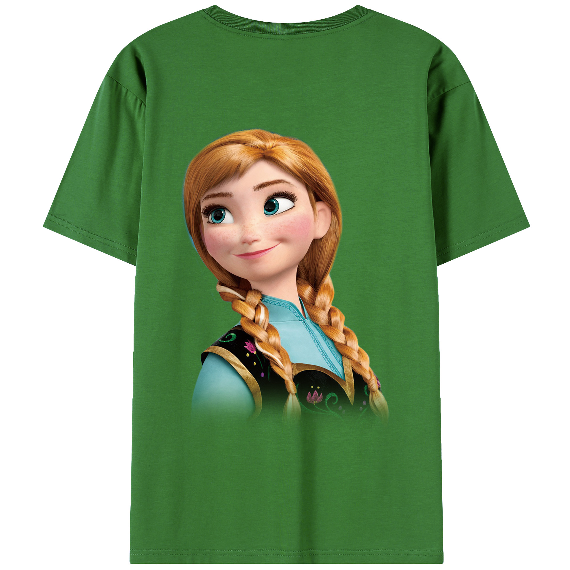 （画像用） アナと雪の女王 アンナ エルサ Frozen Anna Elsa レディース半袖Tシャツ(バックプリント)